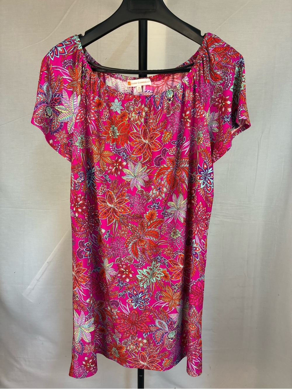 Jude Connelly Pink Floral Botanical Print Dress XL